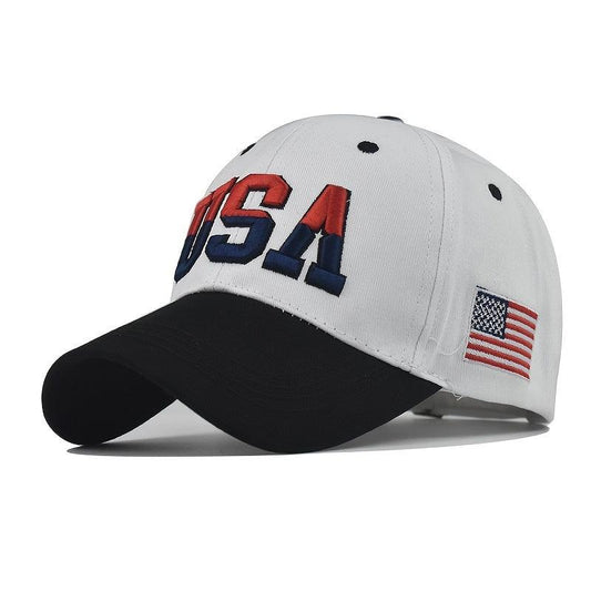 Retro Usa Flag Embroidered Baseball Cap Unisex Washed - Bedrott