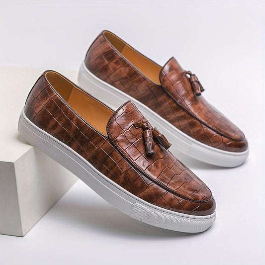 Men's Tassel Loafer Shoes Comfy Non Slip Shoes - Bedrott